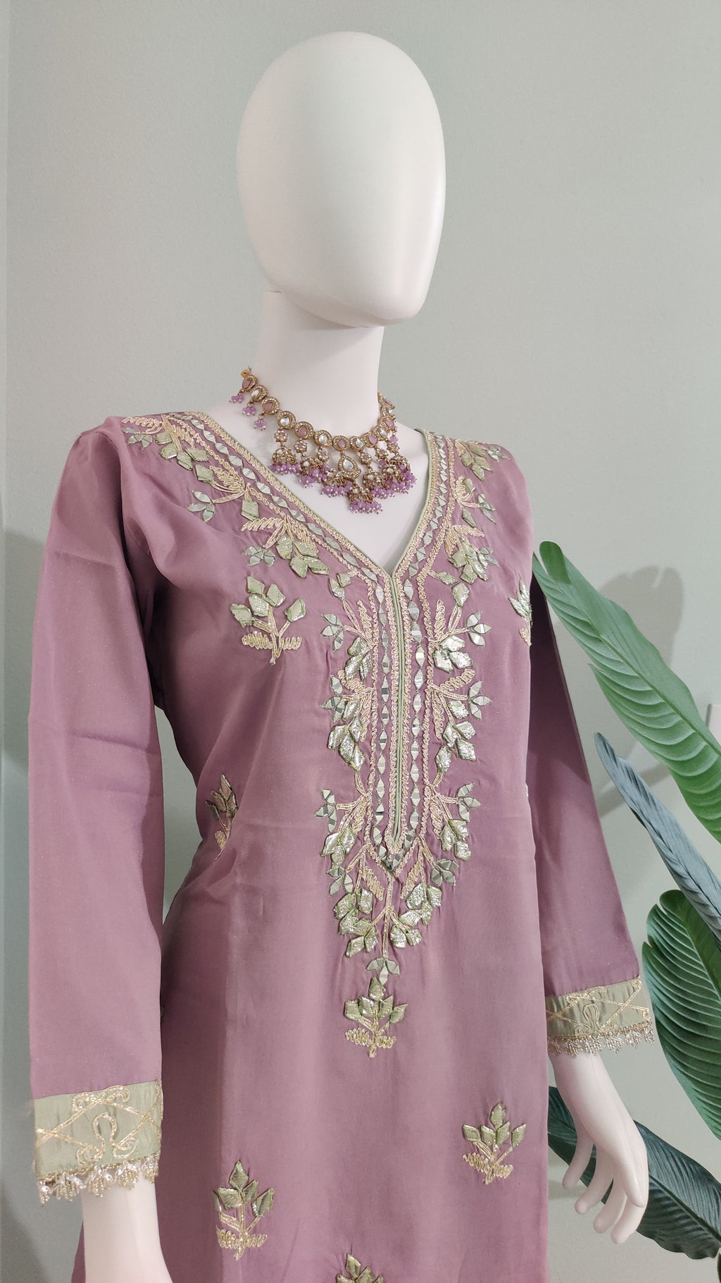 Cosmos Shimmer Silk Sharara Suit Set