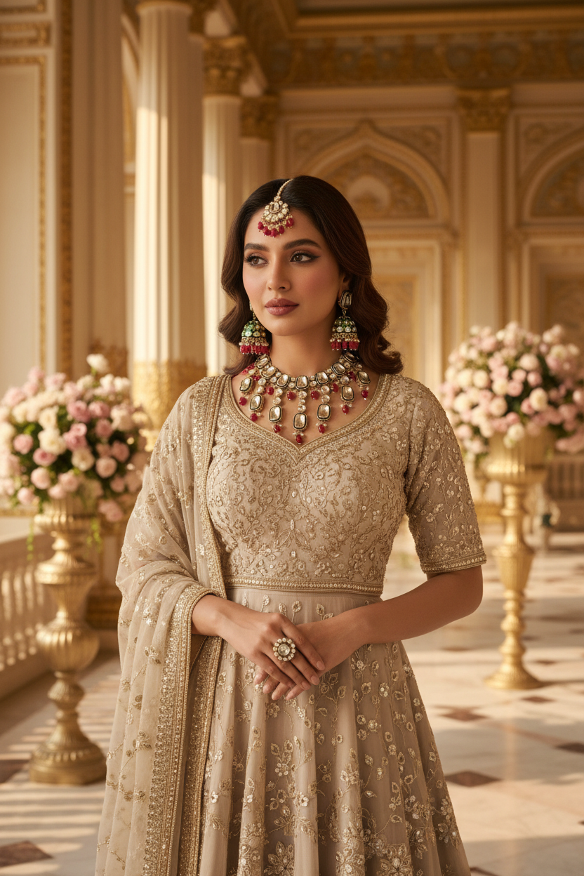 Royal Polki & Meenakari Bridal Jewelry Set