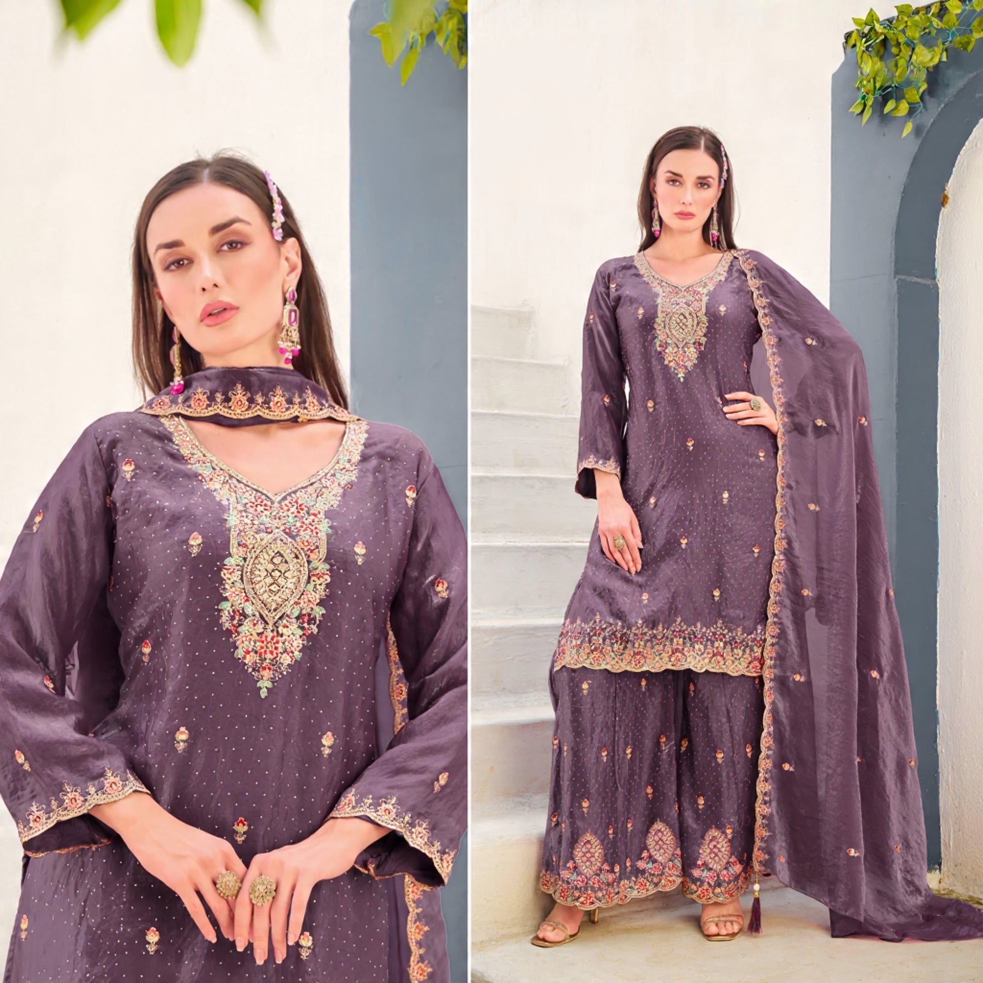 Pakistani Plazzo Kurta Set