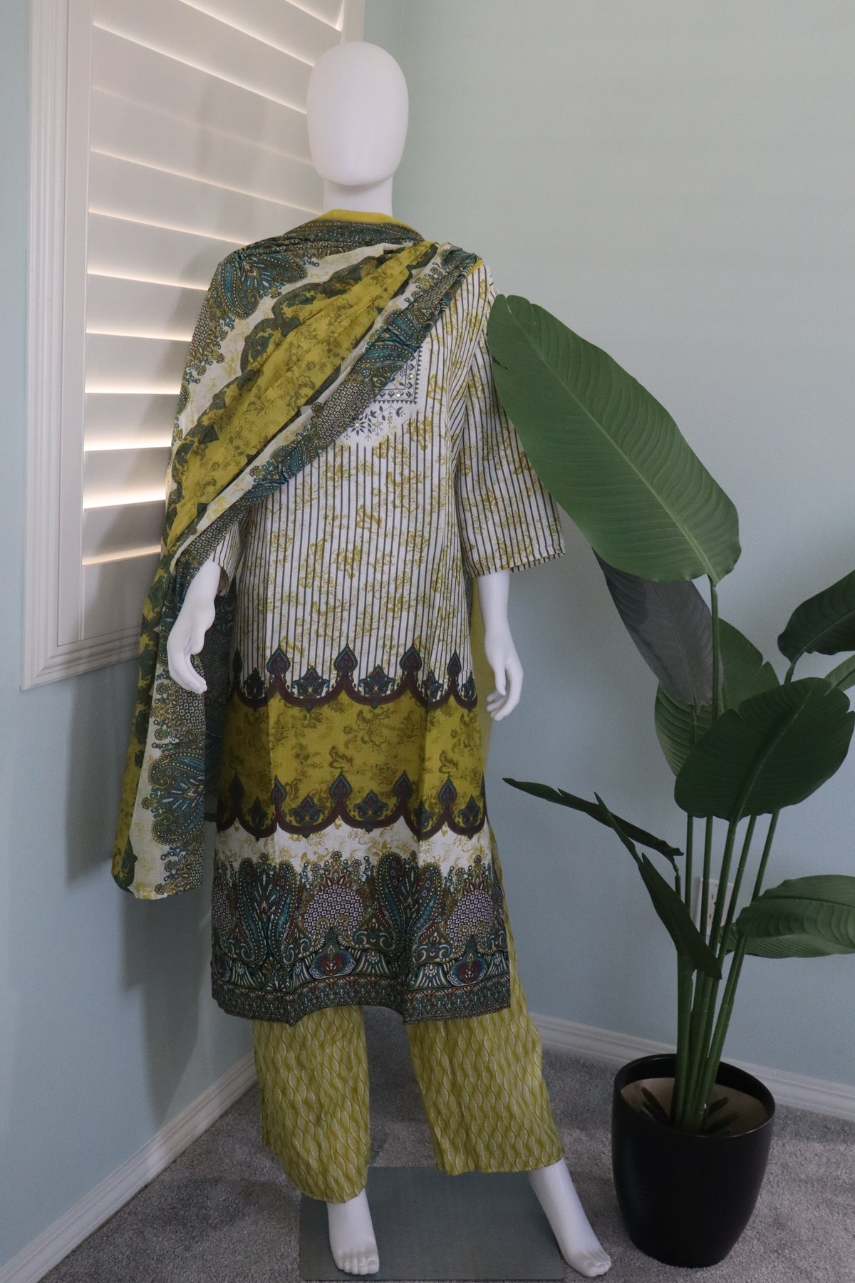 Plus Size Mandala Printed Cotton Kurta Set